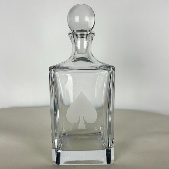 kate spade new york Other - Lenox Kate Spade Gin Rummy Whiskey Decanter Full Lead Crystal 750 ml NOTE